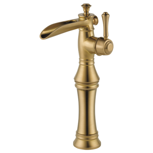 Cassidy Single Handle Channel Vessel Bathroom Faucet - Champagne Bronze