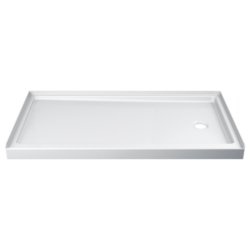 Hycroft ProCrylic 60 in. x 32 in. Shower Base Right Drain - White