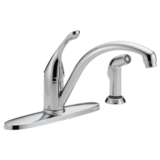 Collins Single Handle Water-Efficient Kitchen Faucet with Spray - Chrome