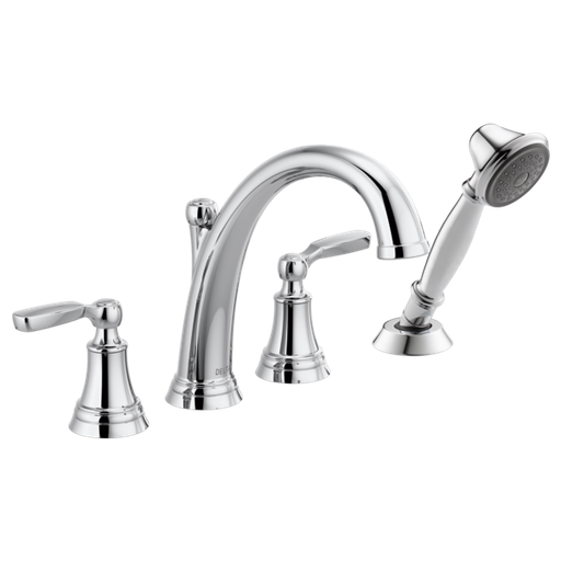 Woodhurst Roman Tub with Handshower Trim - Chrome