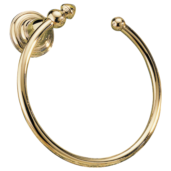 Victorian Towel Ring - Polished Brass