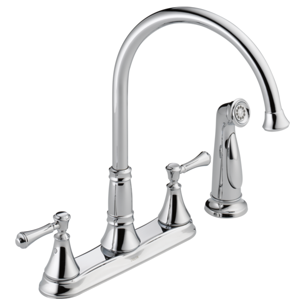 Cassidy Two Handle Kitchen Faucet with Spray - Chrome