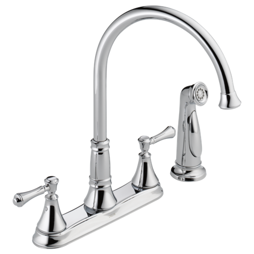 Cassidy Two Handle Kitchen Faucet with Spray - Chrome