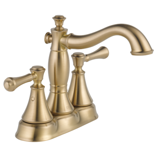 Cassidy Two Handle Centerset Bathroom Faucet - Metal Pop-Up - Champagne Bronze