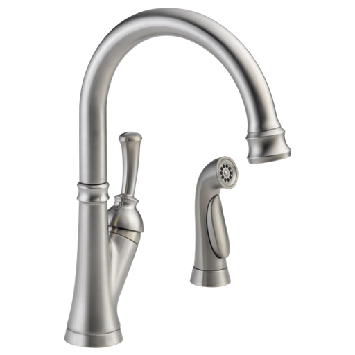 Savile Single Handle Kitchen Faucet with Spray - Stainless
