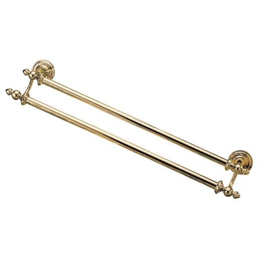 Victorian 24" Double Towel Bar - Polished Brass