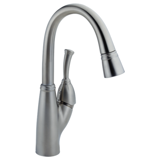 Allora Single Handle Pull-Down Bar / Prep Faucet - Arctic Stainless