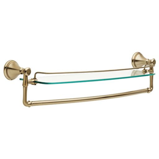 Cassidy 24" Glass Shelf with Removable Bar - Champagne Bronze
