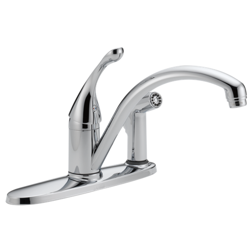 Collins Single Handle Water-Efficient Kitchen Faucet with Integral Spray - Chrome
