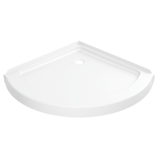 Delta 38'' Round Corner Shower Base - White