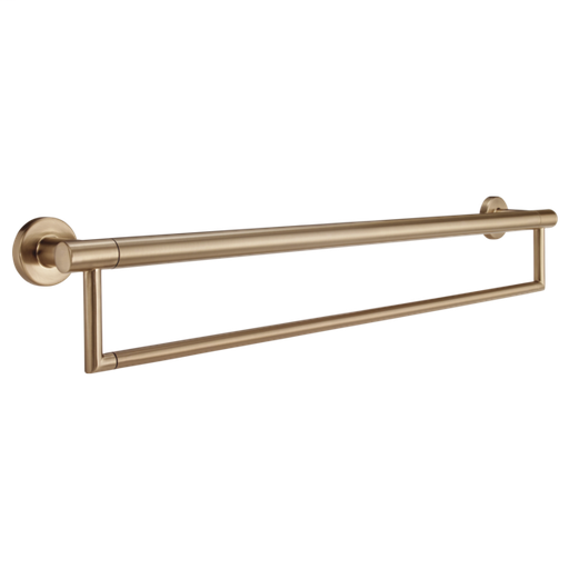 Décor Assist 24" Contemporary Towel Bar with Assist Bar - Champagne Bronze