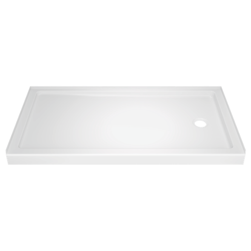 Classic 400 60" x 32" Shower Base - Right Drain - High Gloss White