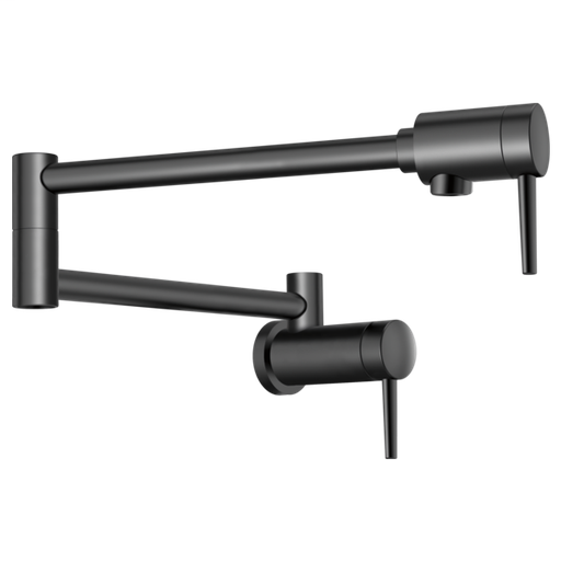Delta Contemporary Wall Mount Pot Filler - Matte Black