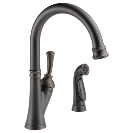 Savile Single Handle Kitchen Faucet with Spray - Venetian Bronze