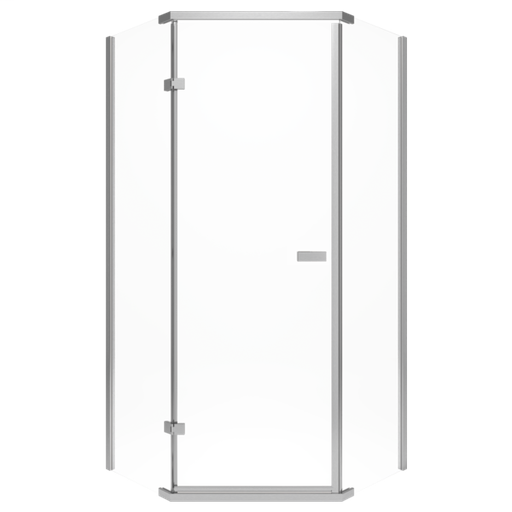Delta 38" Frameless Neo Angle Shower Enclosure - Stainless