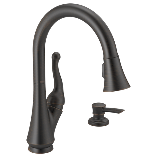 Talbott Single Handle Pull-Down Kitchen Faucet with Soap Dispenser - Venetian Bronze