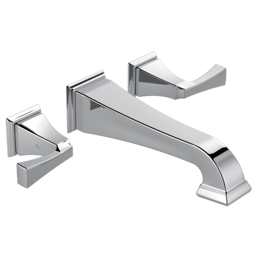 Dryden Two Handle Wall Mount Bathroom Faucet Trim - Chrome