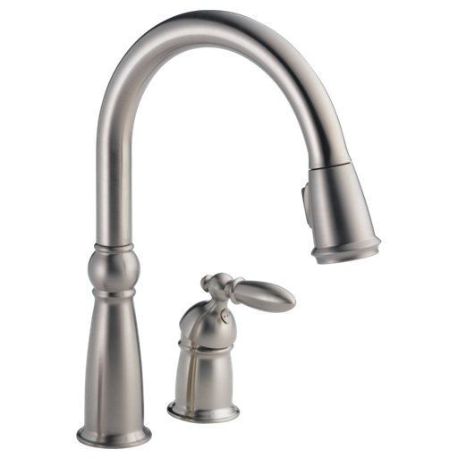 Victorian Single Handle Pull-Down Kitchen Faucet - Stainless