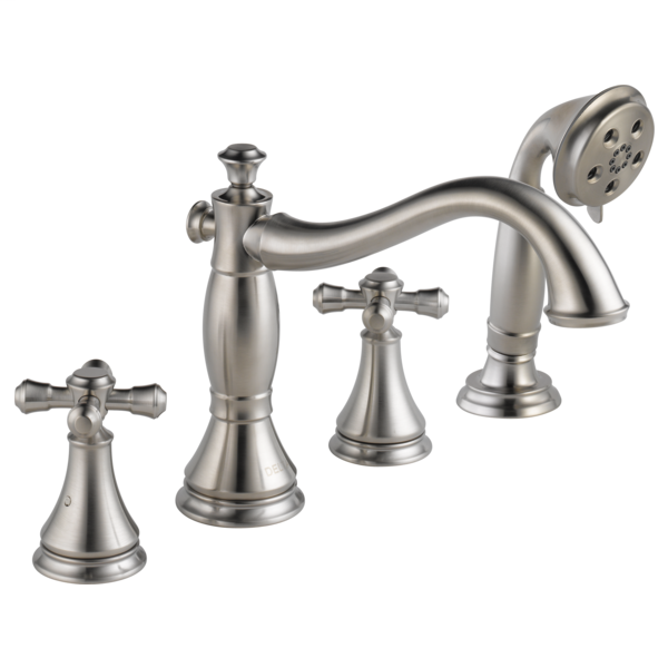 Cassidy Roman Tub with Hand Shower Trim - Less Handles - Stainless