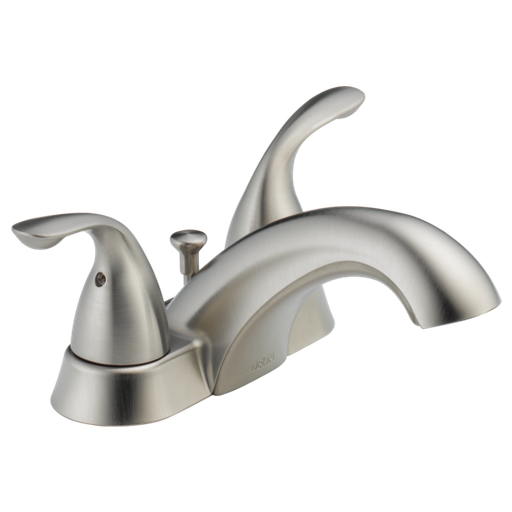 Classic Two Handle Centerset Bathroom Faucet - Stainless