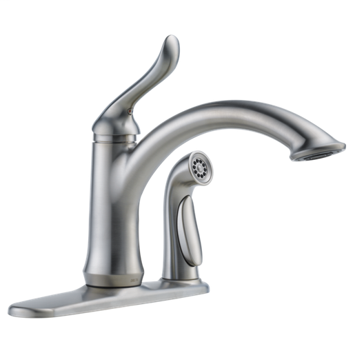 Linden Single Handle Kitchen Faucet with Integral Spray - Arctic Stainless