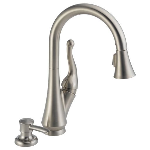 Talbott Single Handle Pull-Down Kitchen Faucet with Soap Dispenser - Stainless