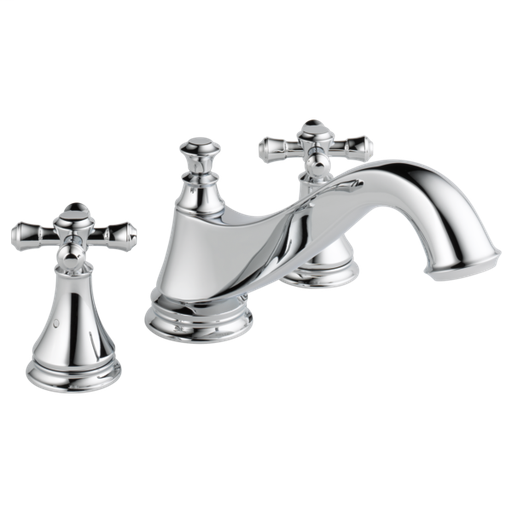 Cassidy Roman Tub Trim - Low Arc Spout - Less Handles - Chrome