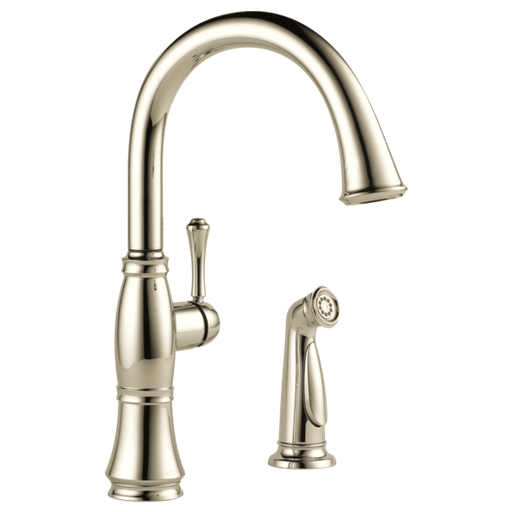 Cassidy Single Handle Kitchen Faucet with Spray - Polished Nickel