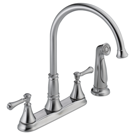 Cassidy Two Handle Kitchen Faucet with Spray - Arctic Stainless