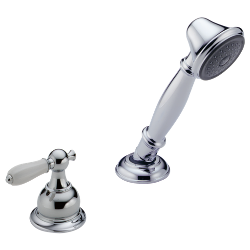 Victorian Hand Shower w/ Transfer Valve - Roman Tub - Less Handle - Chrome