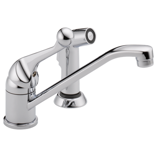 Classic Single Handle Kitchen Faucet with Spray - Chrome