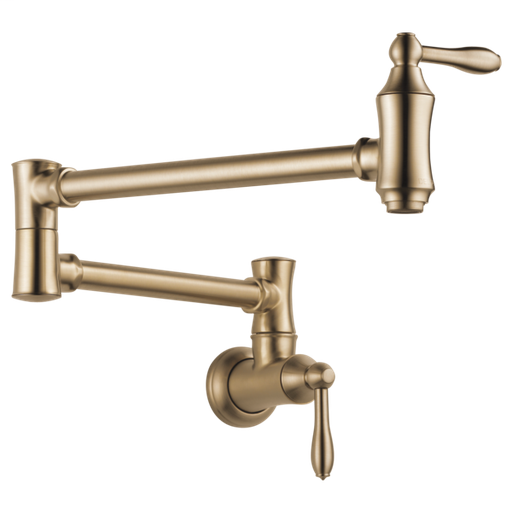 Delta Traditional Wall Mount Pot Filler - Champagne Bronze