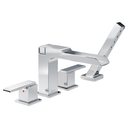 Ara Channel Roman Tub With Hand Shower Trim - Chrome