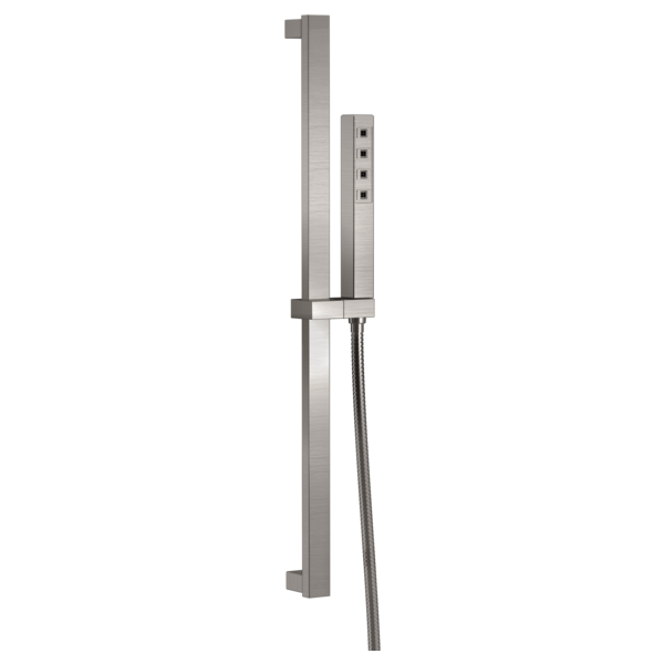 H2Okinetic Single-Setting Slide Bar Hand Shower - Stainless