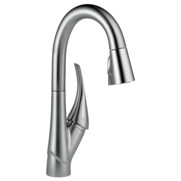 Esque Single Handle Pull-Down Bar / Prep Faucet - Arctic Stainless