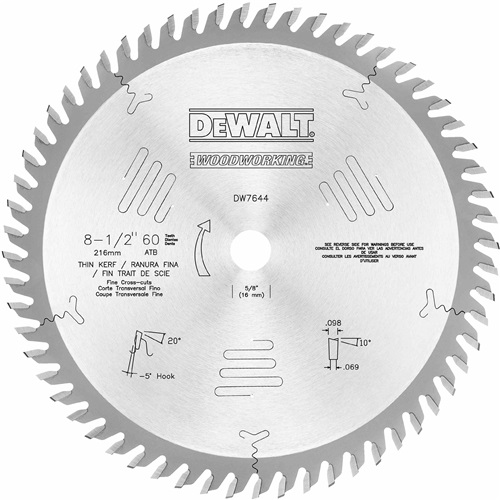 Product image for DIT DW7644 8 1/2" 60T Fine cross c