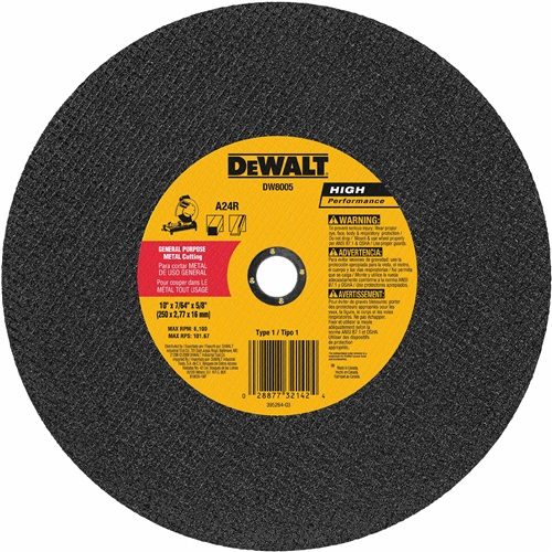 Product image for DeWalt DW8001 14" x 7/64" x 1" general purpose cutting wheel
