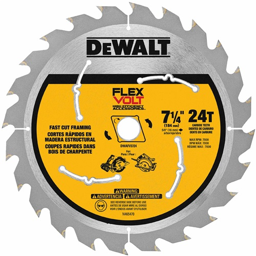 Product image for DWLT DWAFV3724 7-1/4IN 24T CIRCULAR