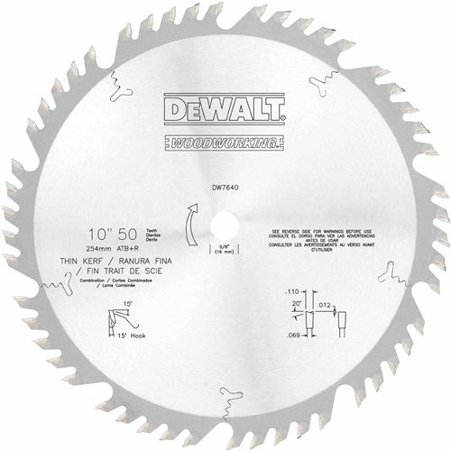 Product image for DIT DW7640 10" 50T Combination Thin
