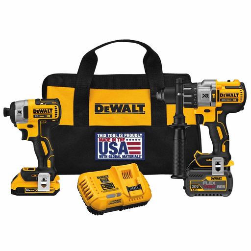 Product image for DeWalt DCK299D1T1 FLEXVOLT® Cordless Hammerdrill & Impact Driver Kit
