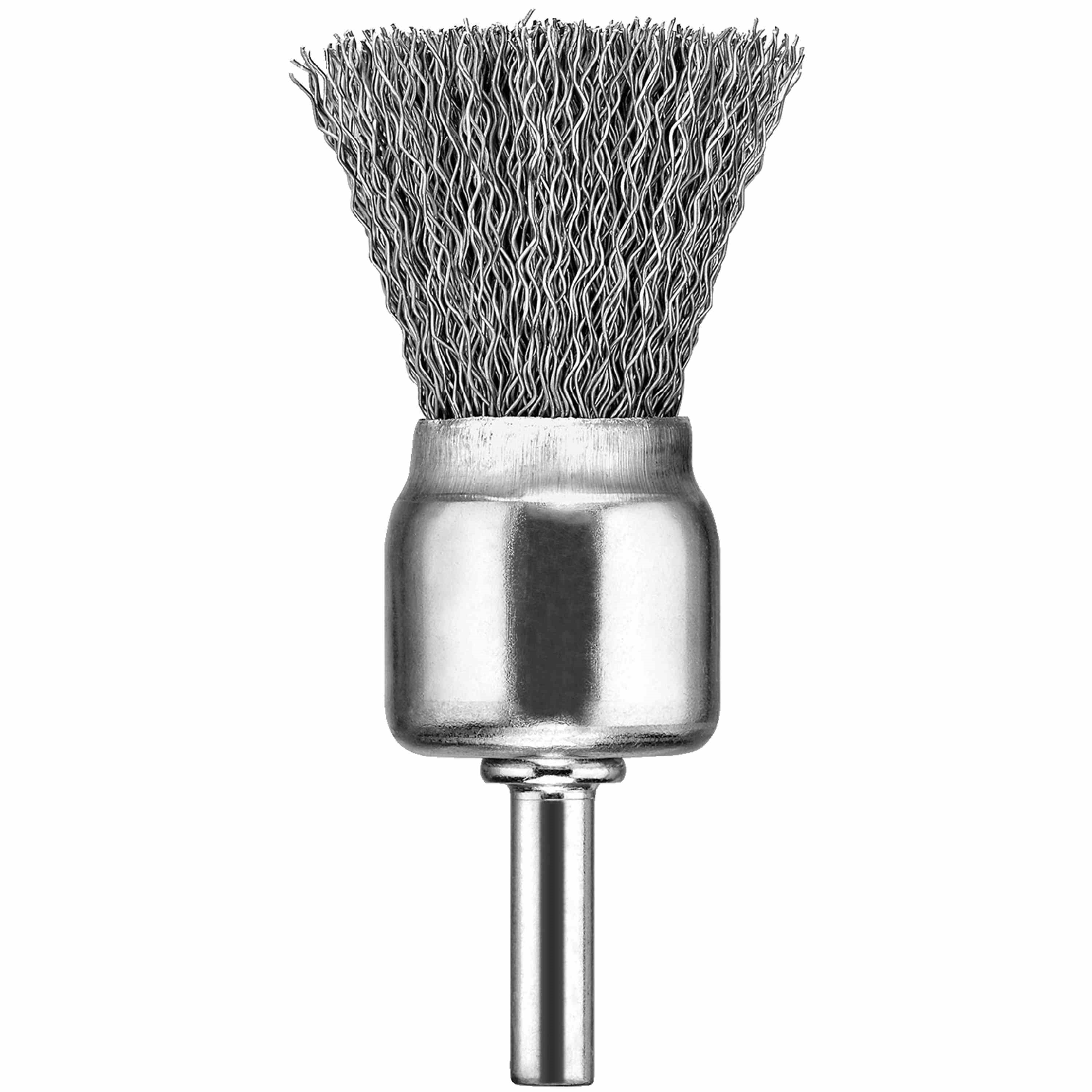 1" x 1/4" XP .020 Carbon Crimp Wire End Brush