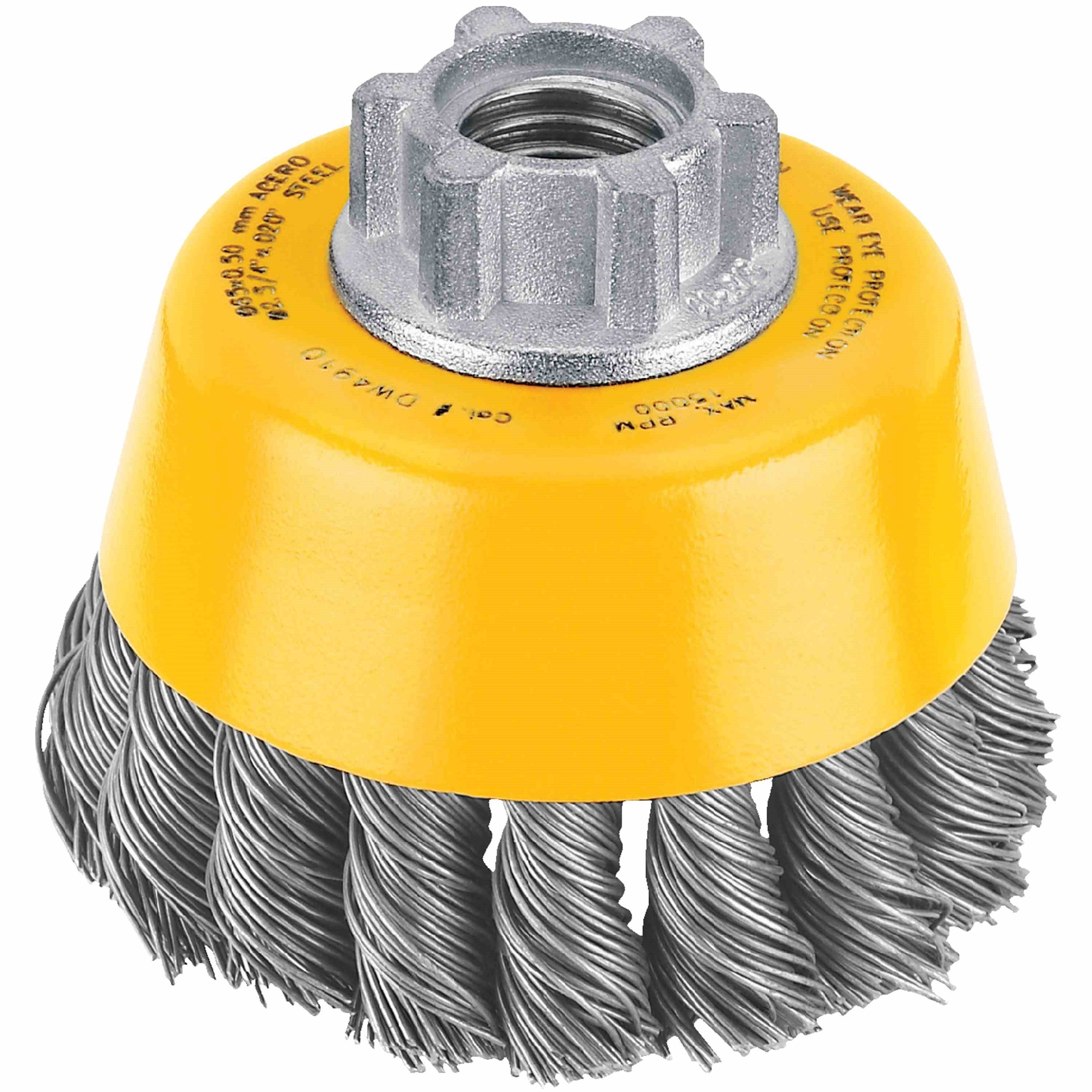 3" x 5/8"-11 HP .020 Carbon Knot Wire Cup Brush