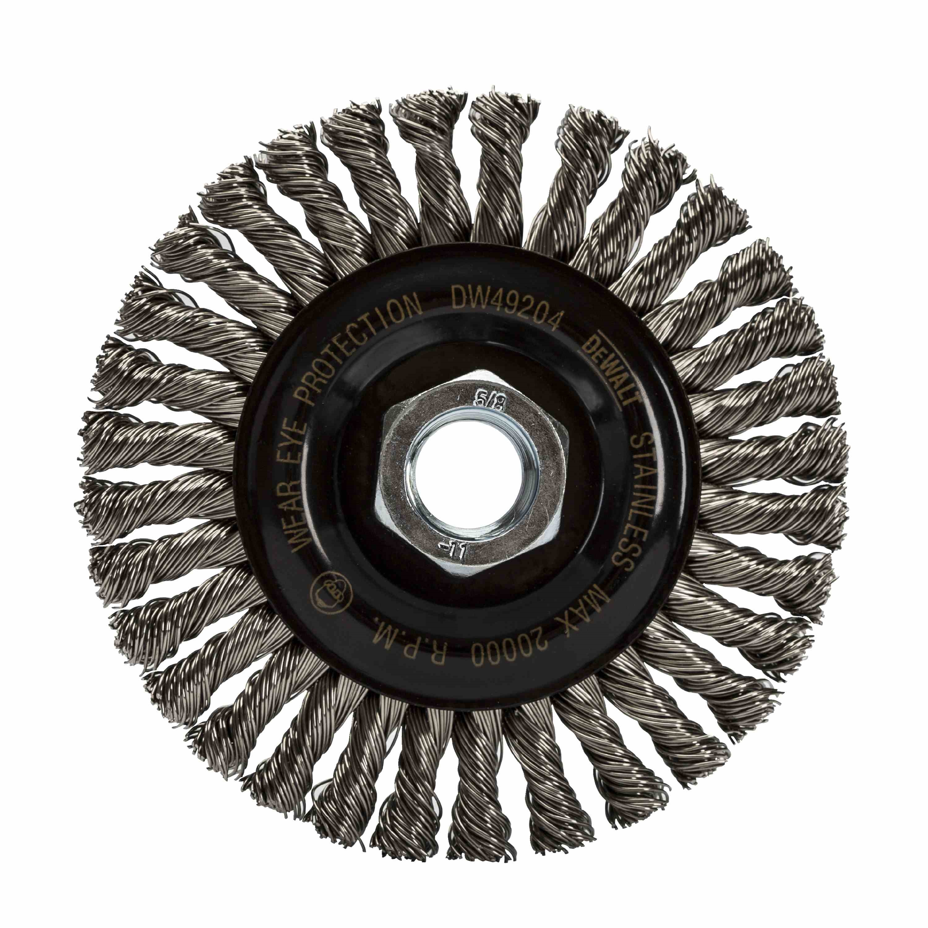 4" x 5/8"-11 HP .020 Stainless Stringer Wire Wheel