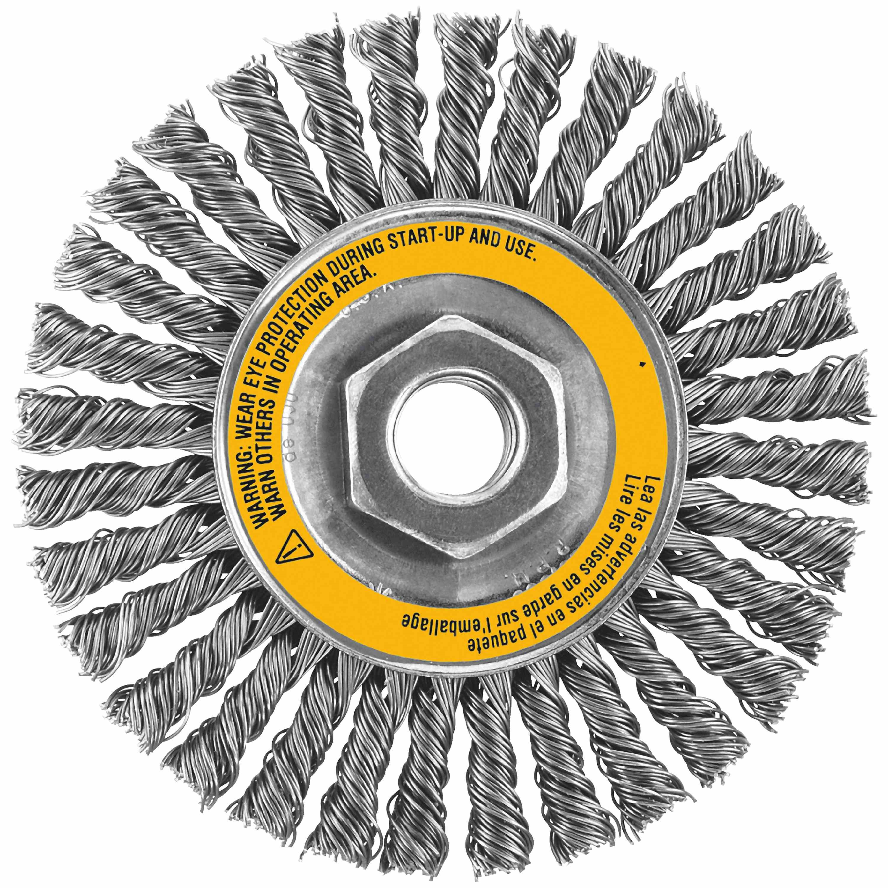 4" x 5/8"-11 XP .020 Stainless Stringer Wire Wheel