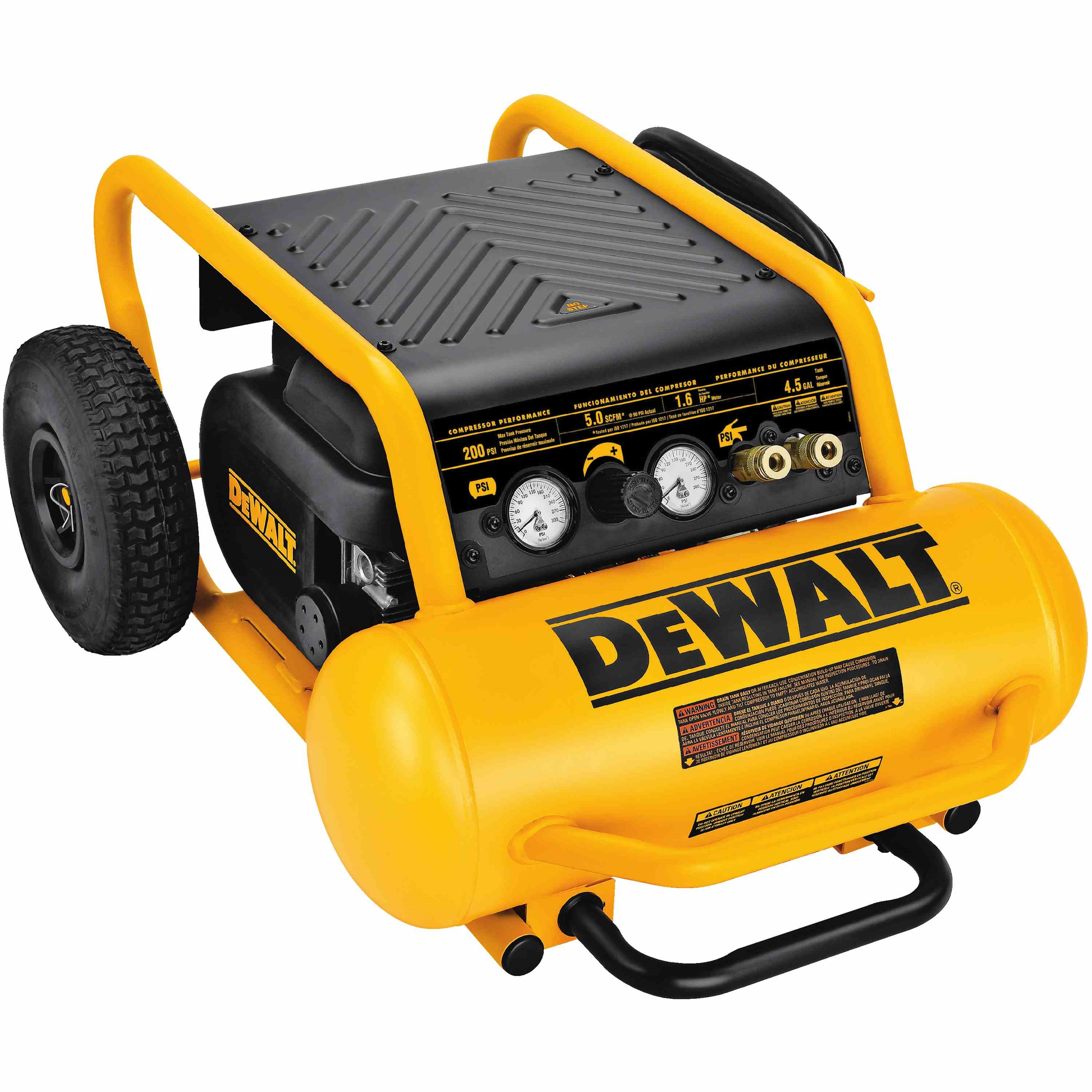 1.6 HP Continuous, 200 PSI, 4.5 Gallon Compressor