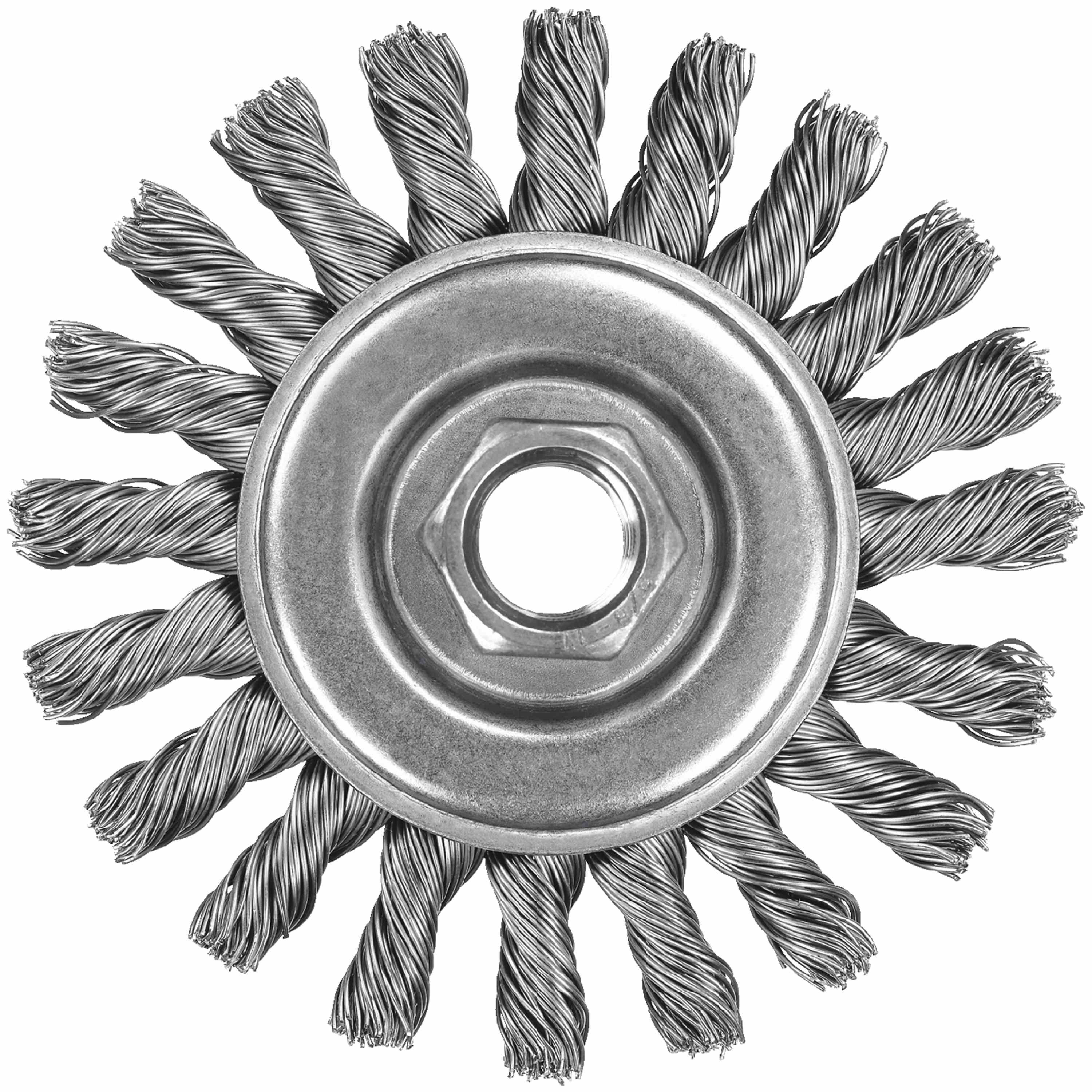 5" x 5/8"-11 XP .020 Carbon Cable Twist Wire Wheel