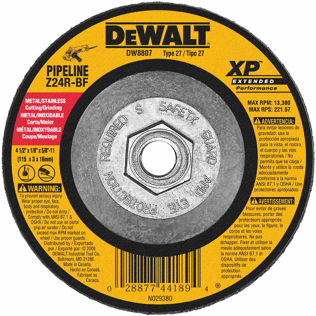 B&D DW8807 4-1/2 X 1/8 X 5/8IN-11 X B&D DW8807 4-1/2 X 1/8 X 5/8IN-11 X