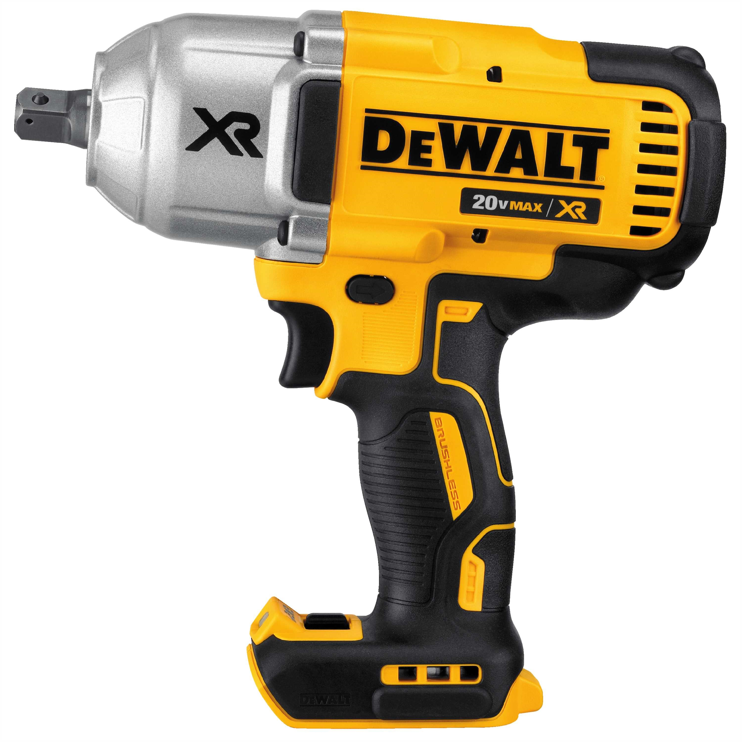 20v MAX* XR High Torque 1/2" Impact Wrench w. Detent Pin Anvil (Bare)