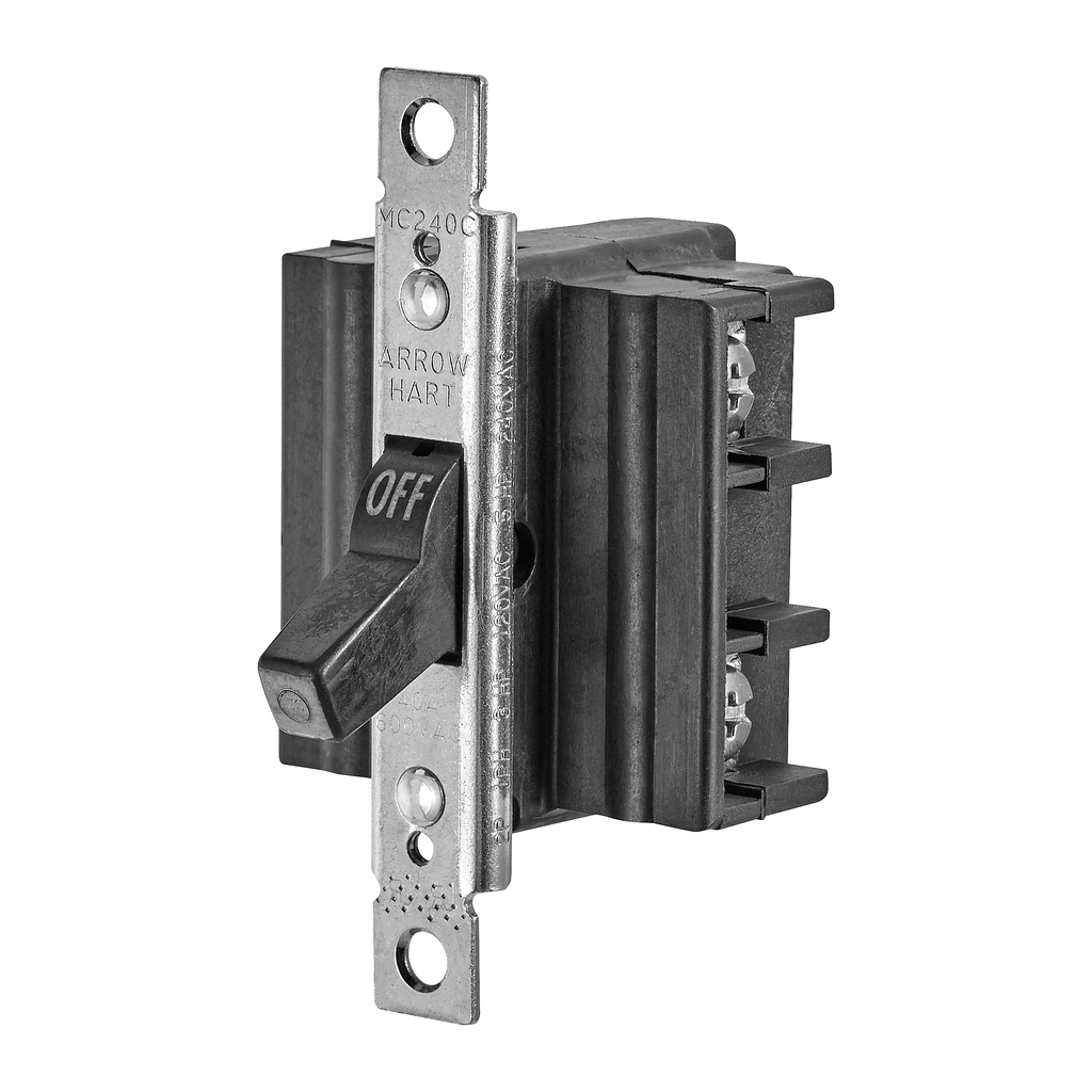 Arrow Hart Wiring AHMC240C 40 Amp 600 Volt 2-Pole Side Wired Screw and Clamp Manual Motor Controller Arrow Hart Wiring AHMC240C 40 Amp 600 Volt 2-Pole Side Wired Screw and Clamp Manual Motor Controller