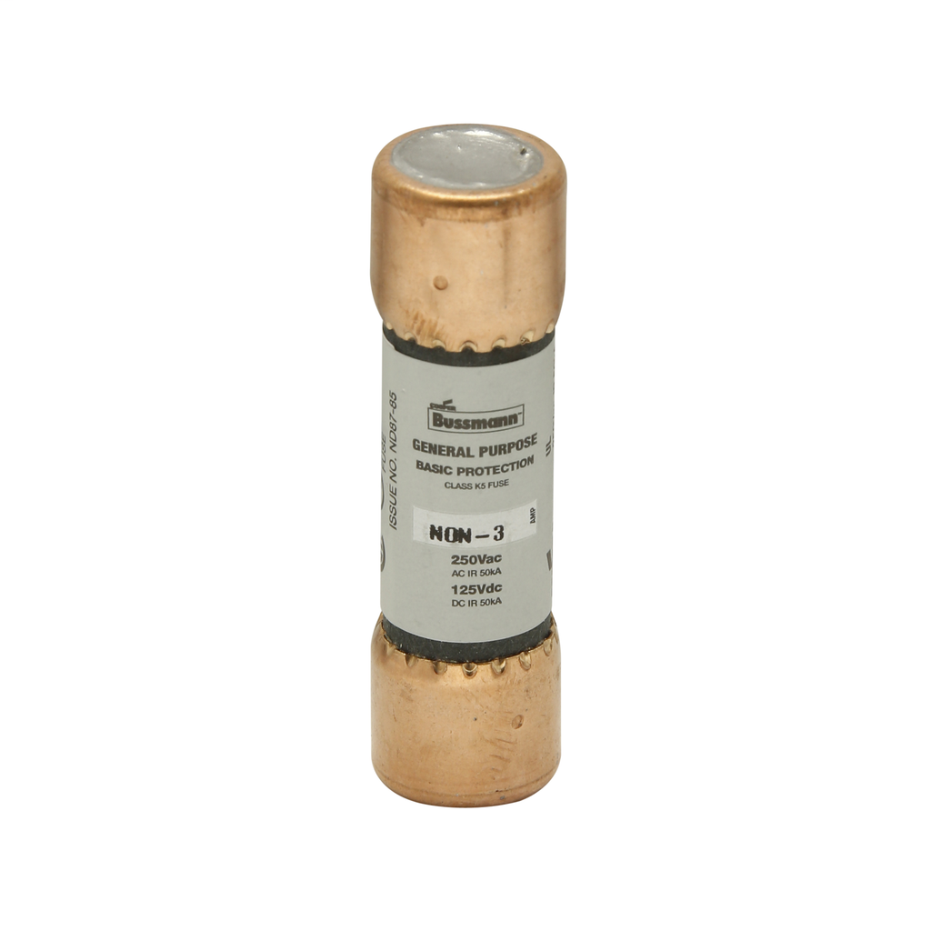 BUSSMANN NON3 250V CLASS H ONE-TIME GENERAL PURPOSE FUSE BUSSMANN NON3 250V CLASS H ONE-TIME GENERAL PURPOSE FUSE